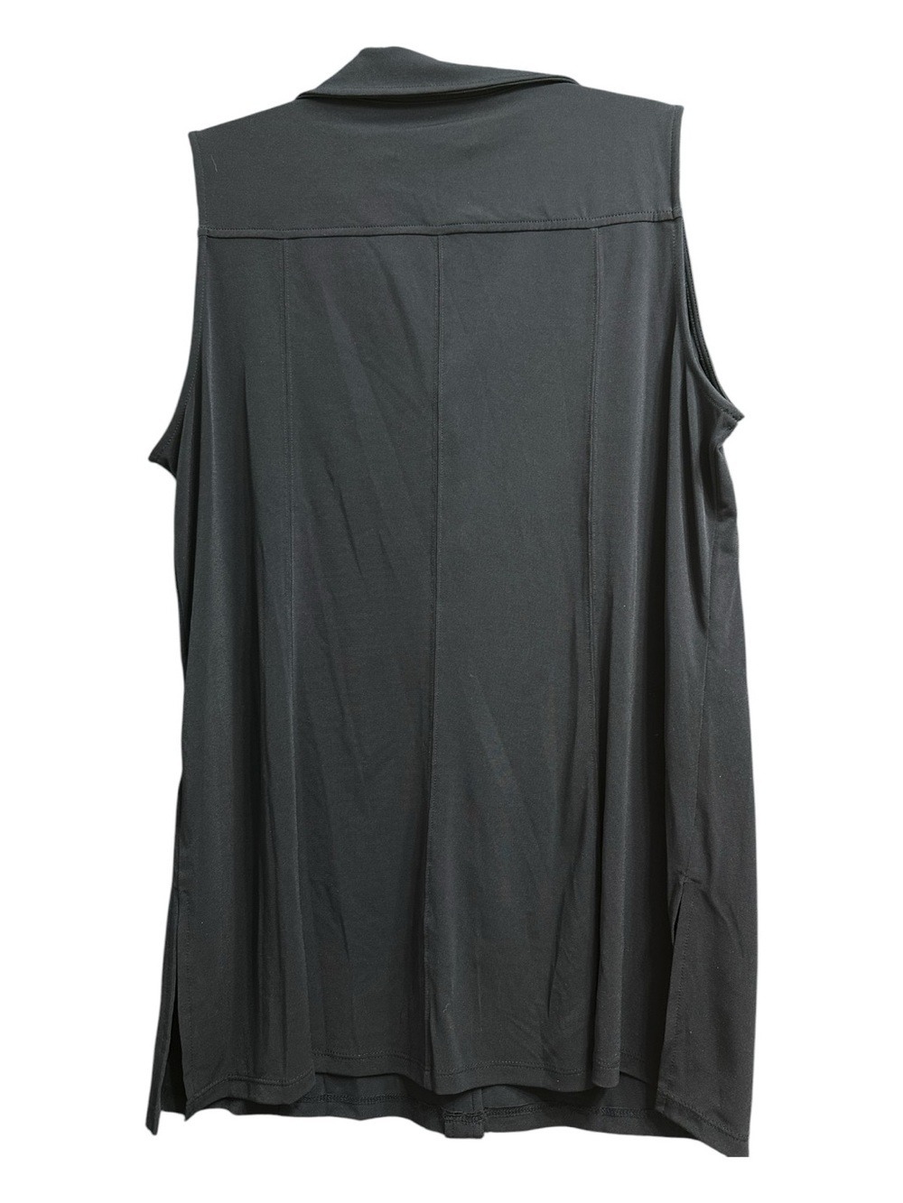 Michael Kors Navy Sleeveless Gold Snap Top - Picture 3 of 6